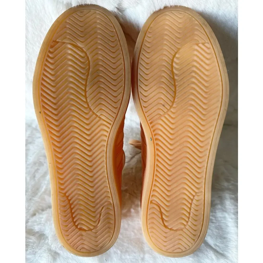Adidas Streetcheck Sneaker - Women's Size 7 Orange Leather  Casual EUC